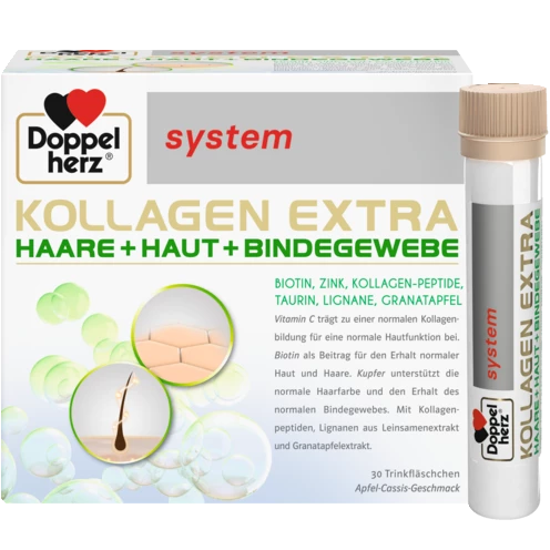 Abbildung der Produktverpackung Doppelherz system KOLLAGEN EXTRA Frontansicht